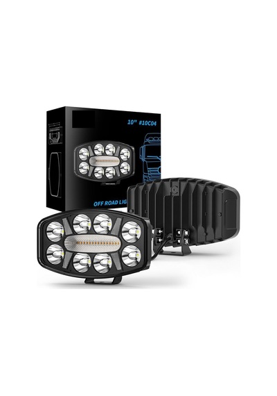 Kamyon Tır Traktör Off Road Jeep 10 İnç Sis Farı Gündüz Ledli Çalışma Lambası 12-24 V