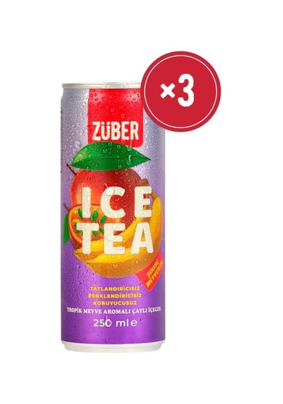 Züber Ice Tea Tropik Meyve 250ml X 3 Adet