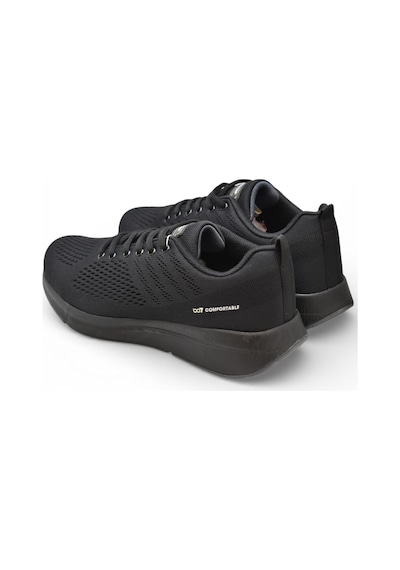 Bst-4044 Tam Ortopedik Taban Erkek Spor Ayakkabı Günlük Yazlık Spor Ayakkabı Fileli Siyah