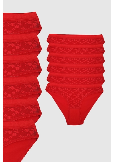 Tutku Safir Bayan Bikini Külot 12'li Kırmızı