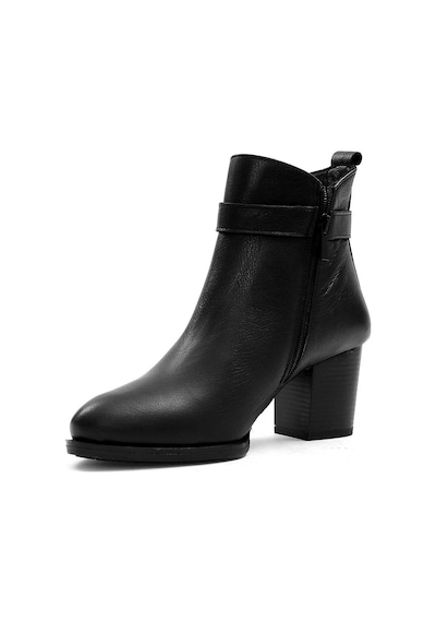 Castle Black 86608-1 Kadın Hakiki Deri Klasik Bot Siyah