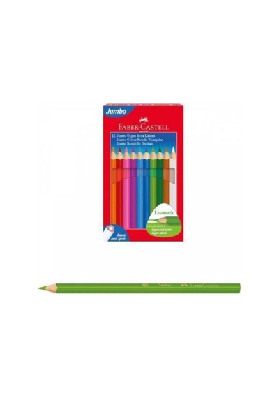 Faber Castell Faber-Castell Kuru Boya 12 Li Jumbo Üçgen