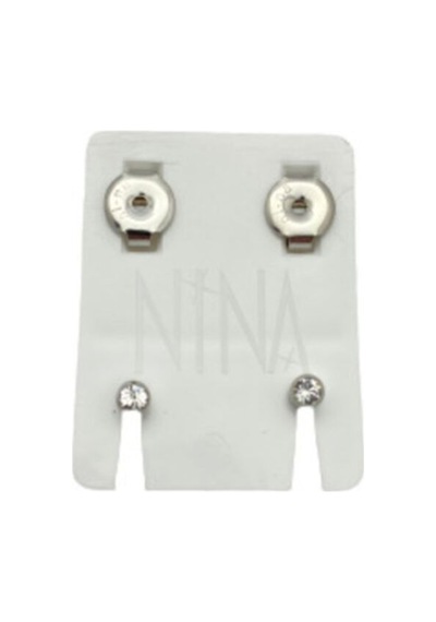 Mini Boy Steril Tragus Kıkırdak Kulak Delme Küpesi 3 Çift Nina Crystal Günlük Kullanıma Uygun Gümüş