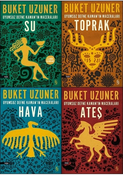 Uyumsuz Defne Kaman'ın Maceraları Su-Toprak-Hava-Ateş 4 Kitap Set