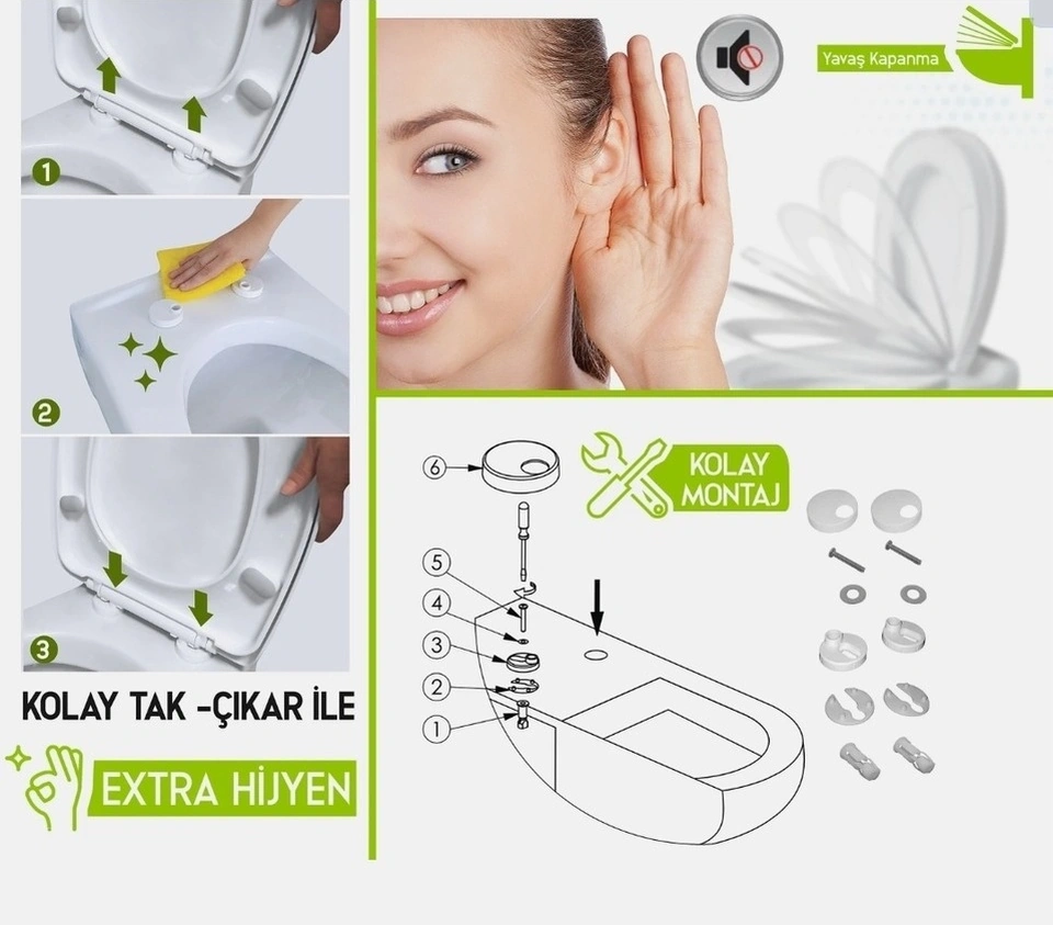Nkp Slim Smart Yavaş Kapanan Klozet Kapağı