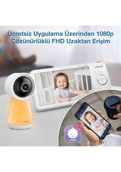 Vtech Uyarlanabilir Gece Lambalı 5 Wi-fi Görüntülü Bebek Monitörü - Rm5756hd