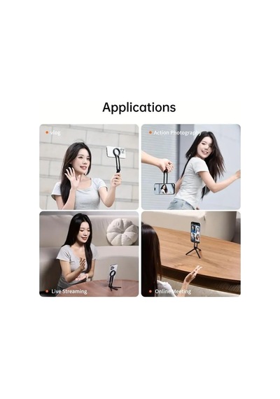 Çok Fonksiyonlu Telefon Tutucu Magsafe İle Uyumlu & Selfie Stick Klipsli Askı Aparatı, Mini Tripod, Vlog & Canlı Yayın Standı Mtm-01