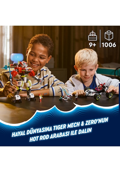 LEGO® DREAMZzz™ Cooper’ın Kaplan Robotu ve Zero’nun Hot Rod Arabası 71497 - 9 Yaş ve Üzeri Çocuklar için Oyuncak Araç Yapım Seti (1006P)