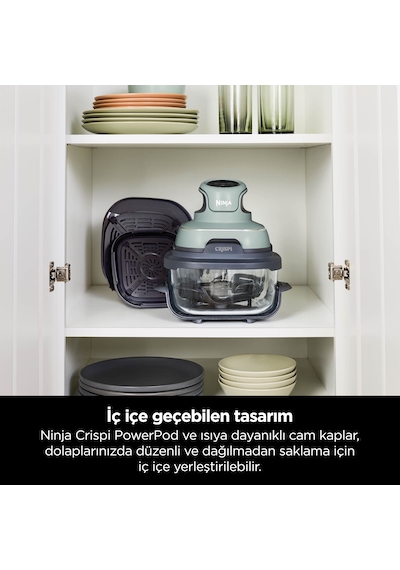 Ninja Crispi 4-In-1 Taşınabilir Cam Hazneli Pişirme Sistemi