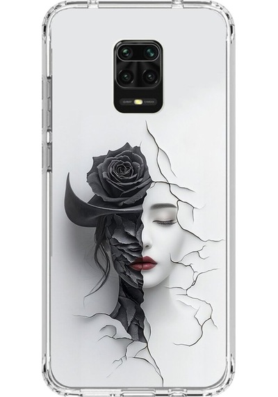 Xiaomi Redmi Note 9 Pro Uyumlu Şeffaf Kılıf Estetik Yüz 4 Tasarımlı