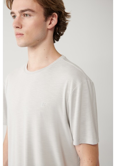 Avva Erkek Açık Gri Soft Touch Bisiklet Yaka Regular Fit T-shirt B001031 Açık Gri