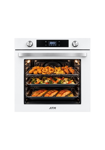 Eminçelik & Afm A19 FM 7701 + 73 221 + FM3301W Dijital Turbo Beyaz Ankastre Set