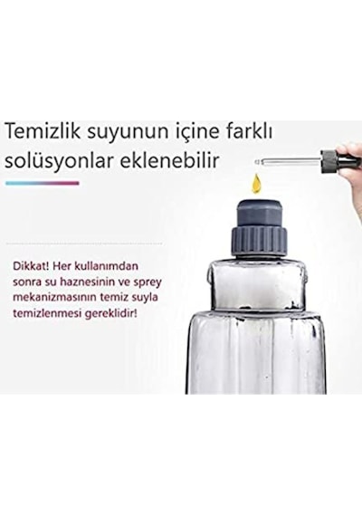Hansel Spin Mop Sprey Mop Deterjan Hazneli 4 Adet Yedek Mop Spreyli Temizlik Paspası