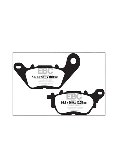 Ebc Arka Fren Balatası Yarı Sinter Fa662v Yamaha Mt-25