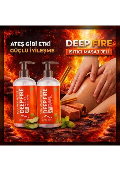 Deep Etkili Isıtıcı Masaj Jeli 100 Ml Kas Ve Eklem Rahatlatıcı Jel İkili
