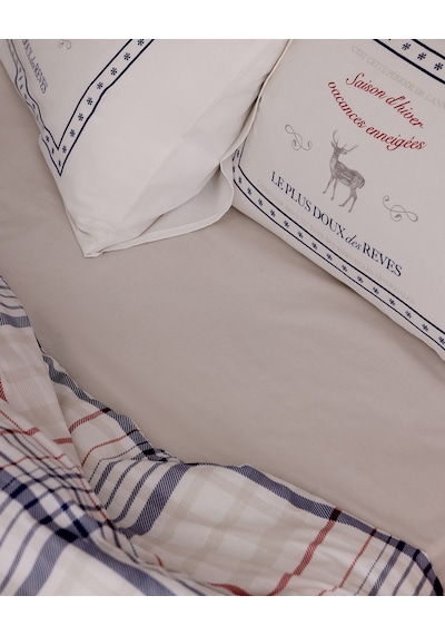 Madame Coco Philippe King Size %100 Pamuk Ranforce Baskılı Çarşaflı Nevresim Takımı - Mavi 8684427302910 Çok Renkli