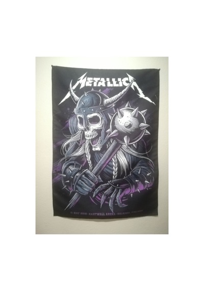 Metallica Vikings Desenli Tasarım Duvar Halısı
