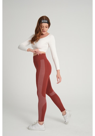 Gymhams Wind Kiremit Kalçası Büzgülü Push Up Tayt