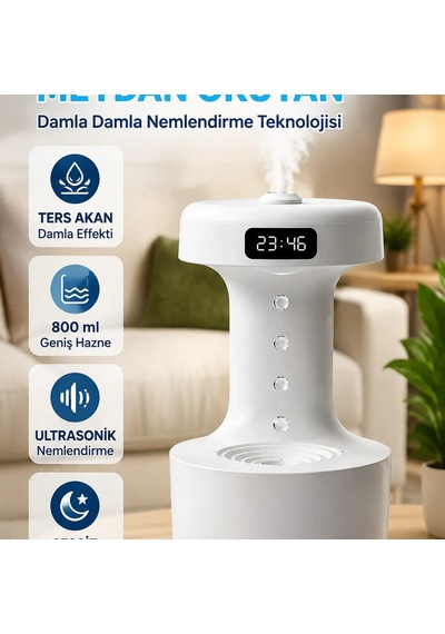 800 Ml Anti Yerçekimi Efektli Hava Nemlendirici Sessiz Aromaterapi Difüzörü
