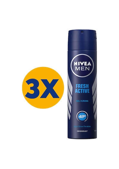 Nivea Fresh Erkek Sprey Deodorant 3 x 150 ML