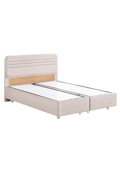 Mila İkili Set, Mila Çift Kişilik Baza Başlık Seti - Krem 140 x 190