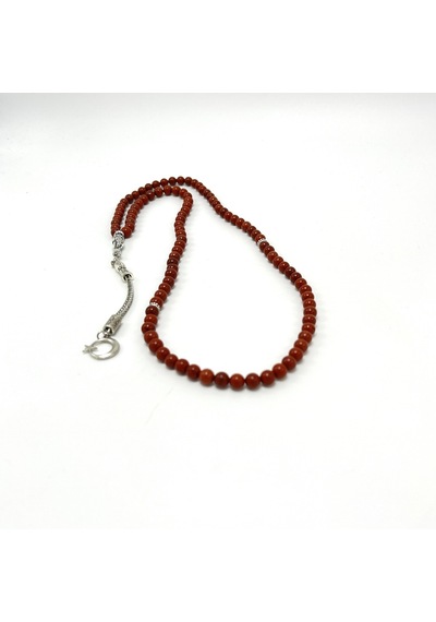 Yıldız Doğal Taş Kırmızı Jasper 6mm 99luk Doğal Taş Tesbih