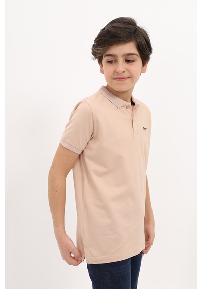 Toontoy Kids Toontoy Erkek Çocuk Nakışlı Tişört Bej