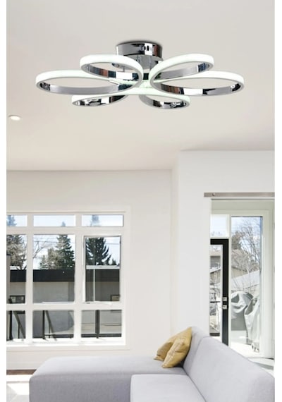 Papatya Model Plafonyer Modern Beyaz Işık Ultra Power Avize,