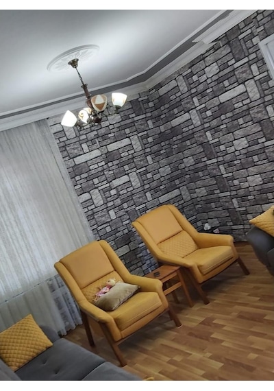 5 Adet X Karma Taş Desenli 3D Strafor Köpük Duvar Kaplama Paneli (446785828)