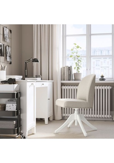 Ikea Rosentorp Çalışma Sandalyesi, Beyaz-kilanda Açık Bej Ikea Rosentorp Çalışma Sandalyesi, Beyaz-kilanda Açık Bej
