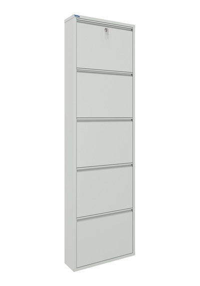Ceha Kilitli 5'li Metal Ayakkabılık - Gri K.AYK-5/P7035/KL