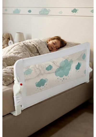 Wellgro Littles 150 48 CM Yatak Bariyeri Çocuk Yatak Korkuluğu Yeşil