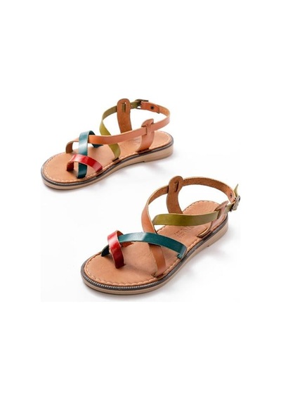 Alemdarshop 205-08 Multi Ortopedik Hakiki Deri Kadın Sandalet