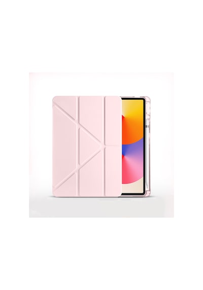 Huawei Matepad 11 İnç Uyumlu Standlı Uyku Modlu Kalemlikli Trifolding Fuchsia Tablet Kılıfı Kılıf