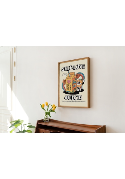 Öz Sevgi Suyu Duvarı, Sevimli Söz, Trend Retro Duvar Dekoru