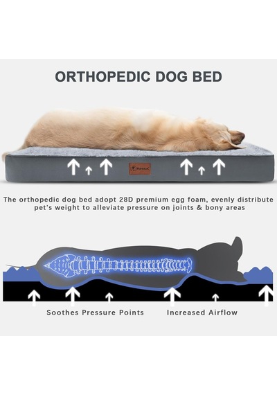 Su Geçirmez Köpek Yatağı Orta Boy Köpek Ortopedik Köpek Yatakları Çıkarılabilir Yıkanabilir Kapaklı Sandık