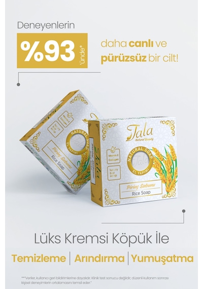 Tala Doğal Cilt Beyazlatıcı Aydınlatıcı Pirinç Sabunu 150 G