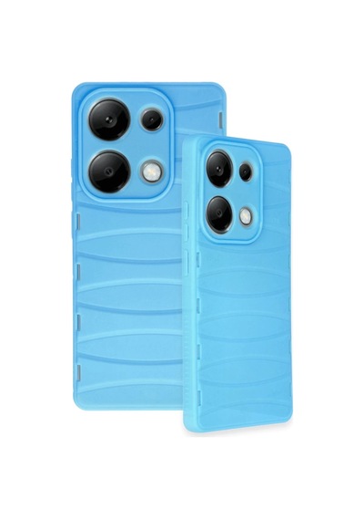 Xiaomi Redmi Note 13 Pro 4g Uyumlu Kılıf Bibercas Silikon Kapak - Mavi
