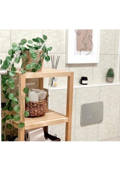 Aksöz Tasarım Ahşap Izgaralı Banyo Rafı 5'li Banyo Rafı Çok Renkli