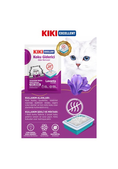 Kıkı Excellent Kedi Koku Giderici Lavanta Kokulu 25 G