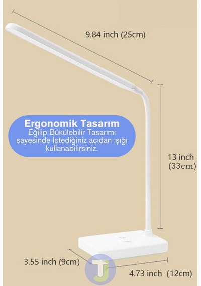 Technojet Usb Şarjlı Beyaz Telefon Tutucu Masa Lambası Farklı Renk Seçenekli Şık Gece Lambası Ofis