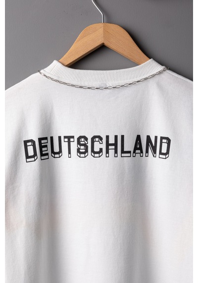 Çocuk Erkek Deutschland Retro 1990 Oversize Beyaz