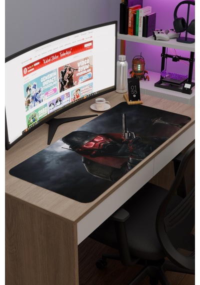 Fallout Kaymaz Dikişli Kauçuk Oyuncu Mousepad V4 - 90x40 Xxl Gaming Mouse Pad Fare Altlığı