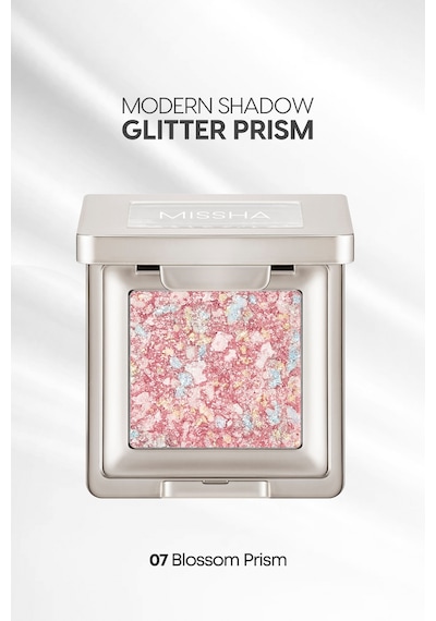 Missha Topaklanmayan El Yapımı Holografik Simli Far Modern Shadow Glitter Prism No.07 Blossom Prism
