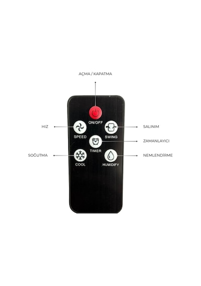 Woox 75 Lt Su Kapasiteli, 280 Watt, Otomatik Salınım, Dijital Touch Panel, Portatif Hava Soğutucu
