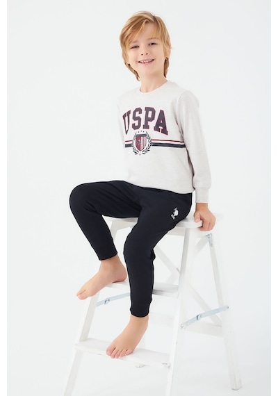 U.S. Polo Assn. U.s. Polo Assn Bej Melanj Erkek Çocuk Pijama Takım Bej Melanj