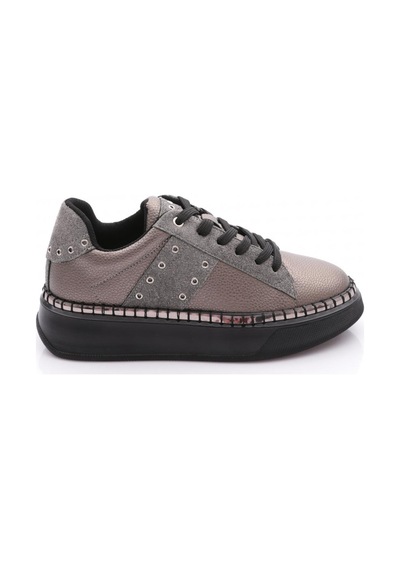 Dgn B07 Kadin Sneaker Ayakkabi Platin Süet