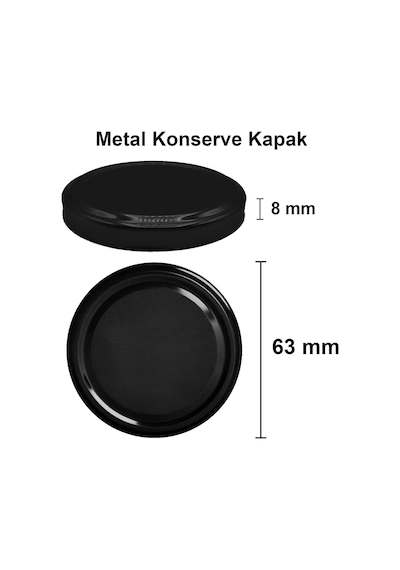 250 Ml Metal Kapaklı Kare Kavanoz 250 Cc Şeffaf Köşeli Kavanoz 20 Adet Siyah Diğer