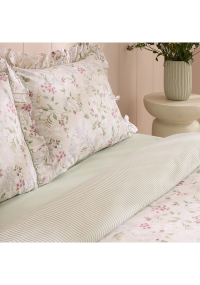 Kaşmir Home Papillon %100 Pamuk Tek Kişilik Nevresim Takımı Çağla Yeşil