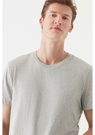 Mavi Bisiklet Yaka T-shirt Gri